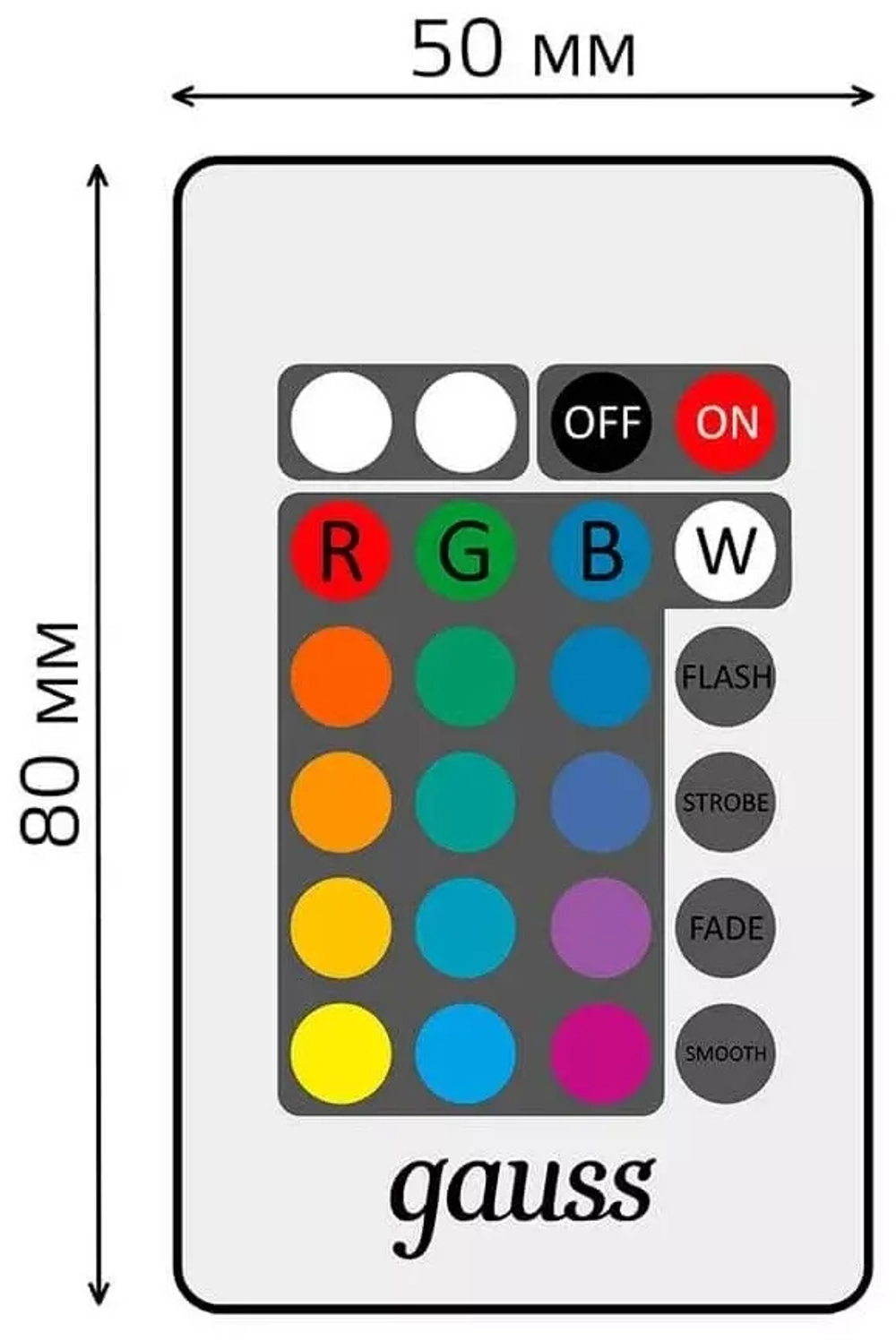 Пульт ИК Gauss для управления RGBW лампами 966412400