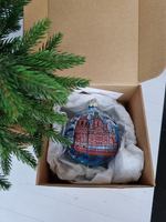 Шар стеклянный "Спас на крови",  ручная роспись