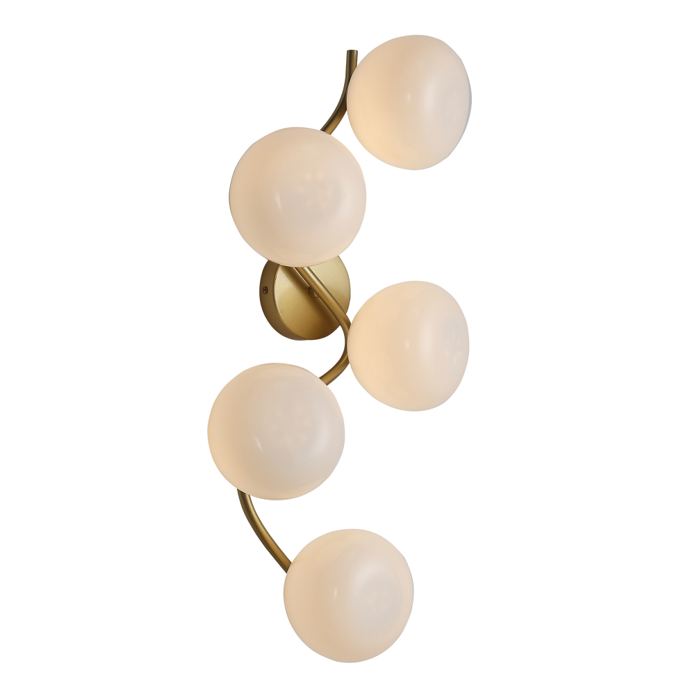 Светильник настенный ST-Luce Латунь/Белый G9 5*5W sl1519.301.05