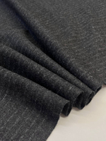 Шерсть костюмно-плательная Hermès темно-серая в полоску