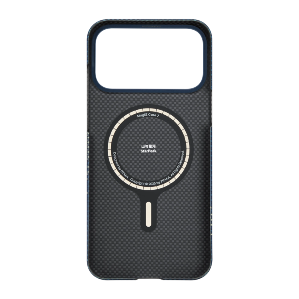 Арамидный чехол MagSafe PITAKA StarPeak PitaTap Edge Case для iPhone 17 Pro Ультратонкий текстурированный чехол из арамидного волокна с сенсорной накладкой для Контроллера камеры