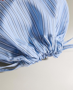 ZARA HOME ДЕТСКАЯ ХЛОПКОВАЯ СУМКА С ВЫШИВКОЙ "СОБАКА", СИНИЙ