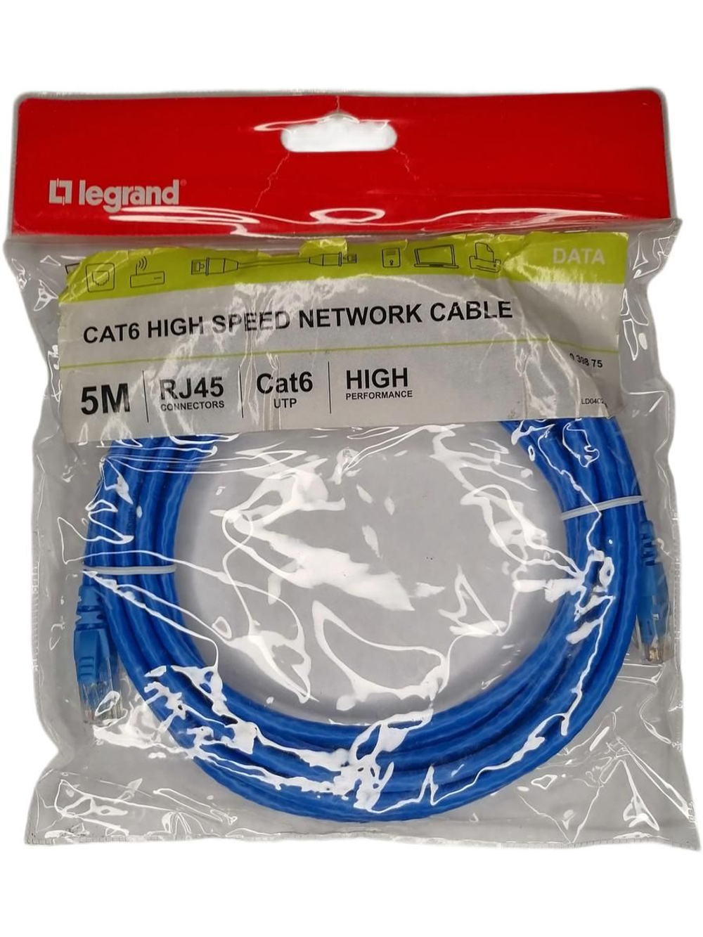 Шнур RJ-45 категория 6 неэкранированный ПВХ 5м Legrand