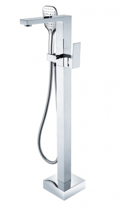 393534 Смеситель напольный для ванны (ХРОМ)  (3/1шт)