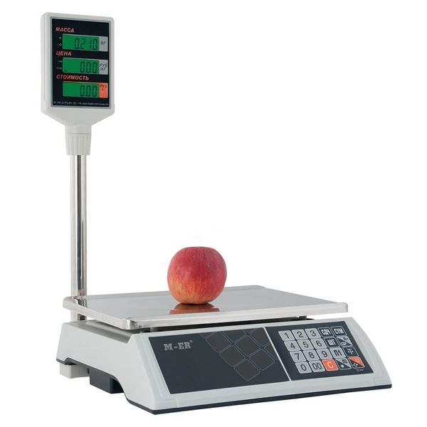 Весы торговые настольные Mertech M-ER 327ACP-15.2 Ceed, 15кг, 2гр, 325х230, с поверкой, со стойкой