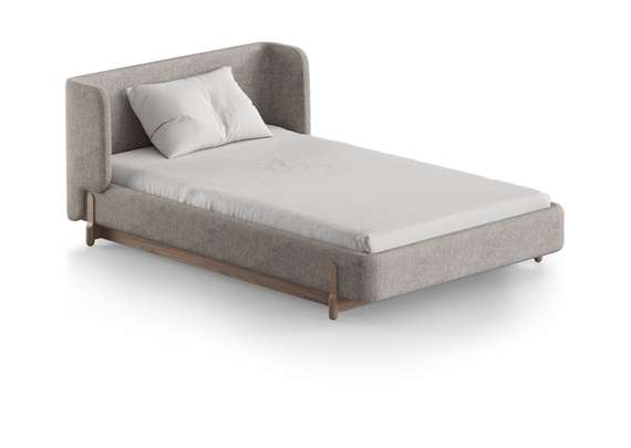 Кровать Basic спальное место 120*200 см (бежевый, рогожка)