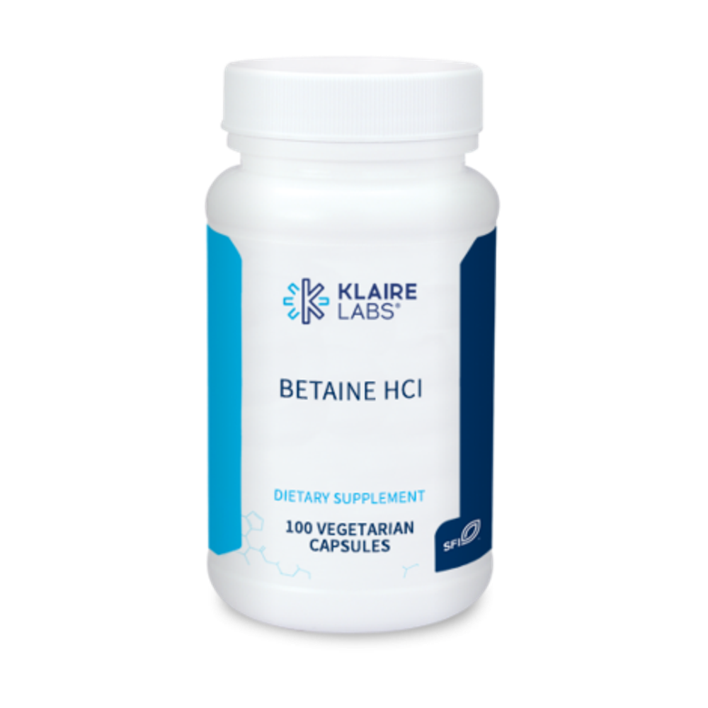 Klaire Labs - Betaine HCI 100 capsules