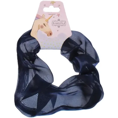 Резинка для волос «ПЕРСЕЯ», цвет темно-синий, d-14см (подвес Кокетка Единорог)