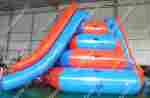Надувной водный аттракцион "Веселые ярусы-2" сине-оранжевый размер 4,6*4,6*3 м