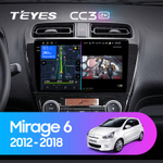 Teyes CC3 2K 9"для Mitsubishi Mirage 6 2012-2018