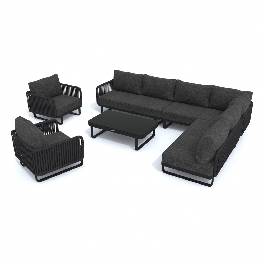 Лаунж зона угловая Ideal Patio БЕЛЛИСА модульная маренго