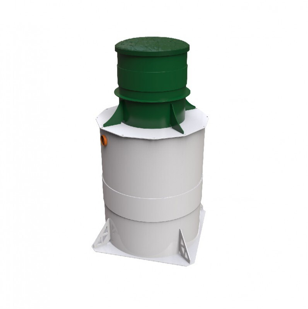 Станция биологической очистки Коло Веси Zorde 4 Midi самотечная/ 800 л. в сутки / до 5 чел. / самотечный сброс / компрессорный аэрация (1250x1250x2380см;130кг;) - арт.560216