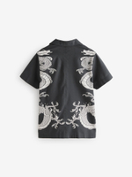 Рубашка с коротким рукавом для мальчика Next 136-484, Черный