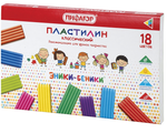 Пластилин классический 18цв. 270г. "Эники-Беники" со стеком, коробка (ПИФАГОР)
