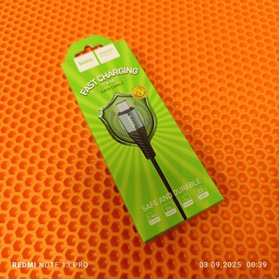 Кабель Hoco X38 Micro USB 2.4А черный 1 м