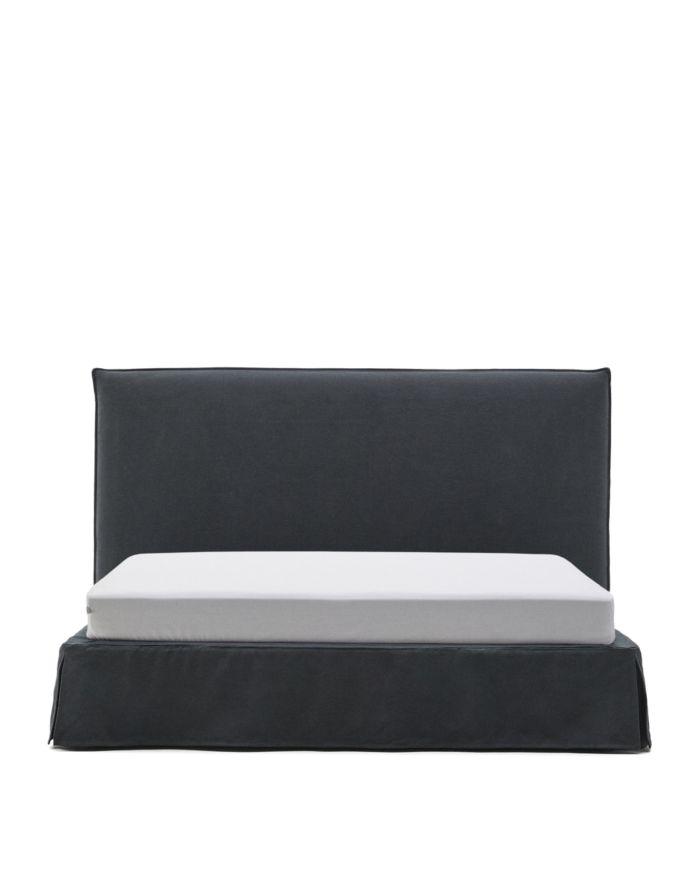 Кровать Jaira антрацитово-серого цвета со съемным чехлом для матраса 180 x 200