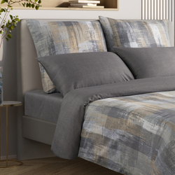 Комплект постельного белья Harmonica 2 сп с простыней на рез. 160х200 САТИН "Линдор" (2 нав. 70х70 и 2 нав. 50х70)