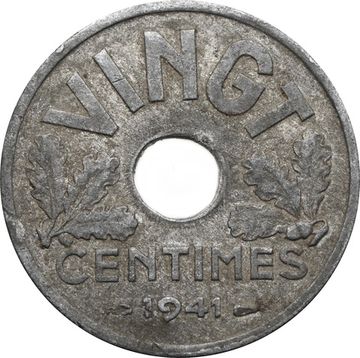 20 сантимов 1941 Франция, VINGT