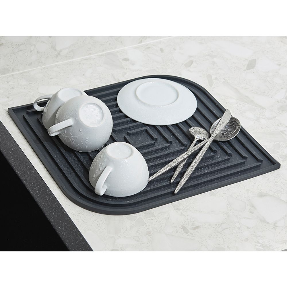 Коврик для сушки посуды Dry Flex, 34,6х44,6 см, графит