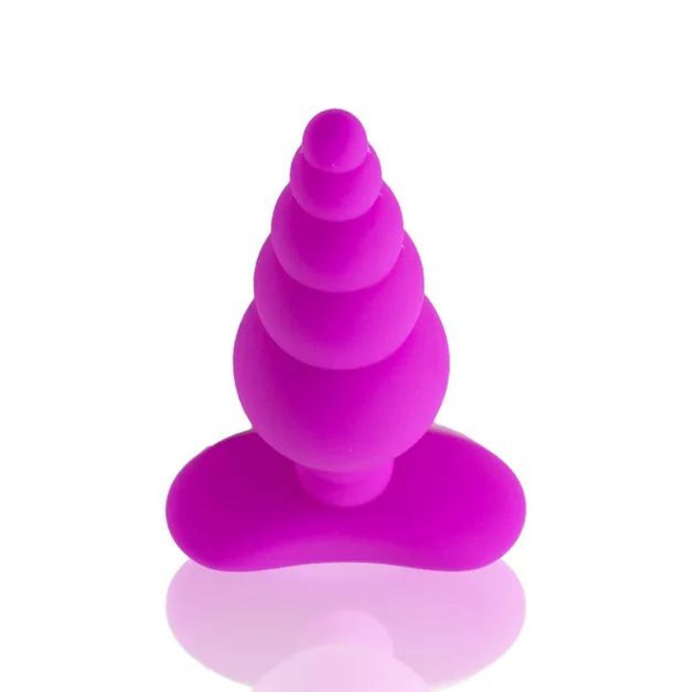 Лиловая анальная пробка Unicorn Playful - 10 см. (Цвет: лиловый)