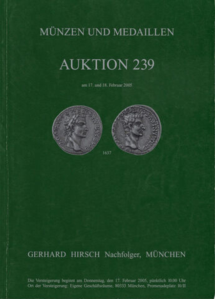 Каталог аукциона Münzen und Medaillen, Мюнхен, Аукцион 239 от 17-18 февраля 2005 года