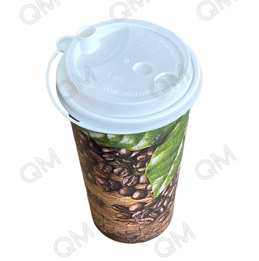 Крышка для стакана 80 мм "Покров. Полимер" с клапаном (белая) (1000шт/кор)