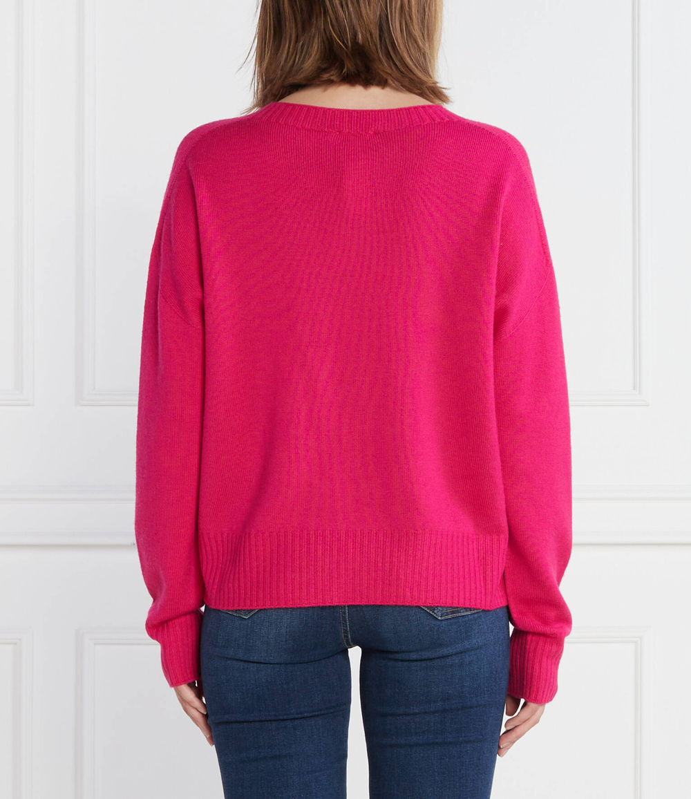 Хлопковый свитер Liu Jo - розовый(MF3019 MA09O)