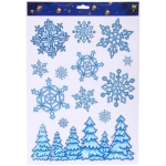 Наклейка на стекло «Волшебная зима» 41*19 см, микс