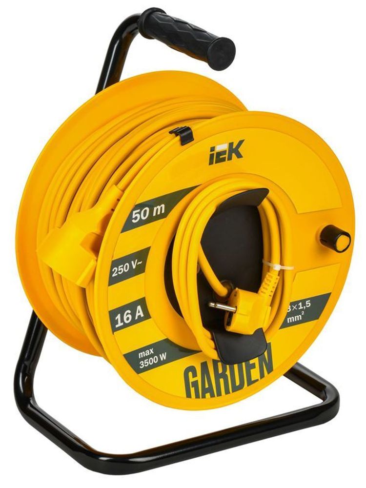 Удлинитель на катушке 1х50м Garden УК50 2P+PE 3х1.5кв.мм IEK GD-KP20-16-01-50 Удлинитель на катушке 1х50м Garden УК50 2P+PE 3х1.5кв.мм IEK GD-KP20-16-01-50