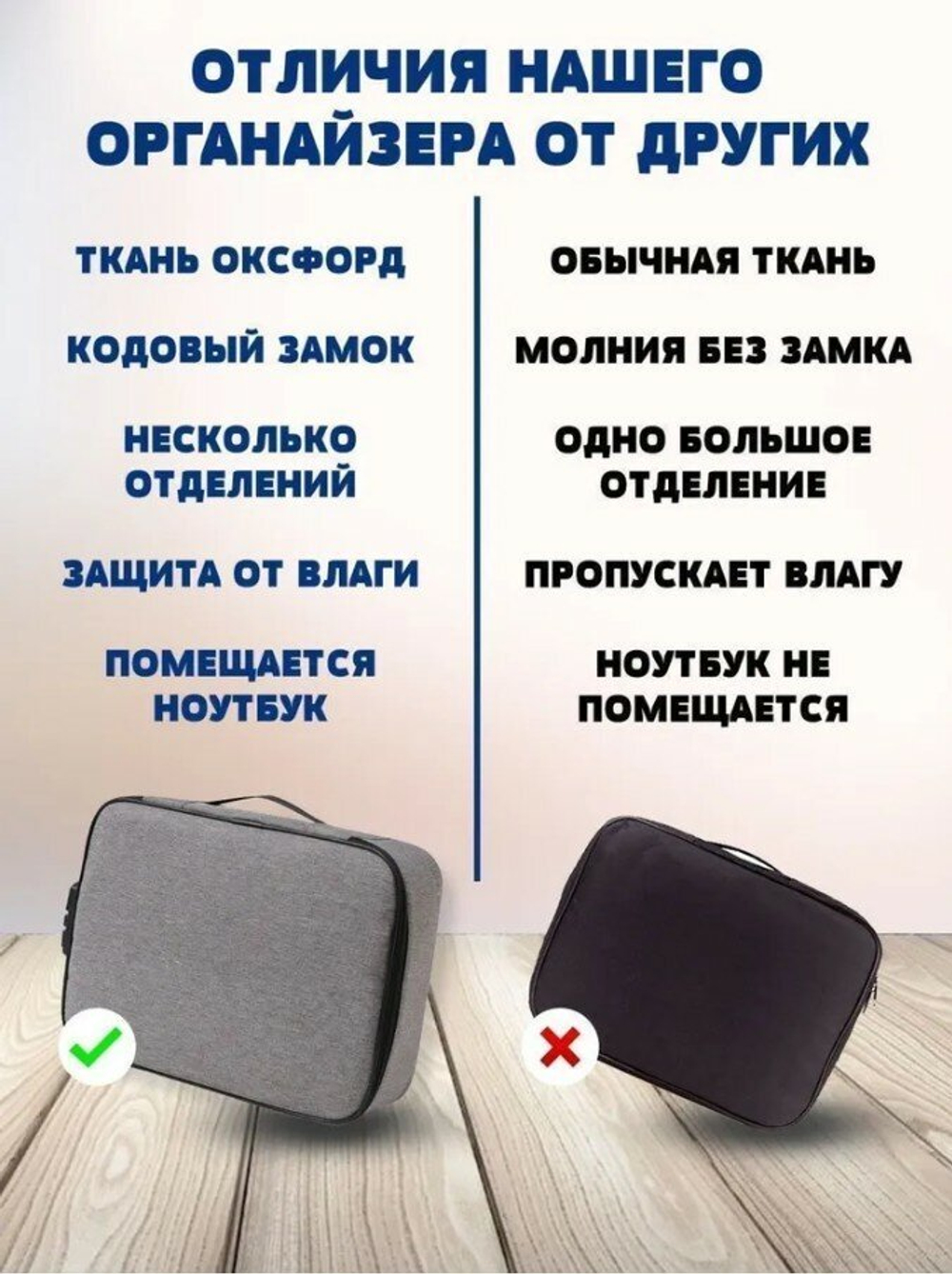 Водонепроницаемый органайзер для документов большой емкости сумка для хранения, черный