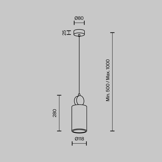 Подвесной светильник MODESTYLE MS.162.290 BS