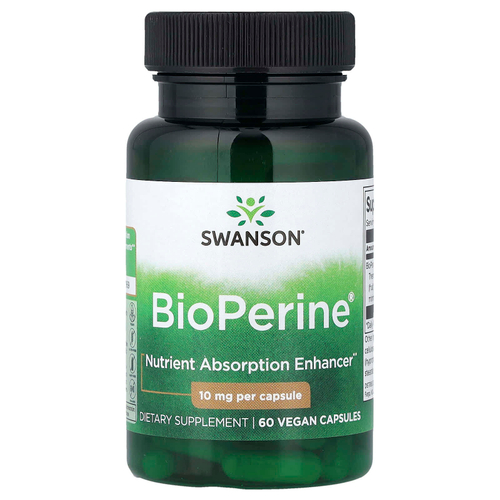 Swanson, BioPerine®, 10 мг, 60 веганских капсул