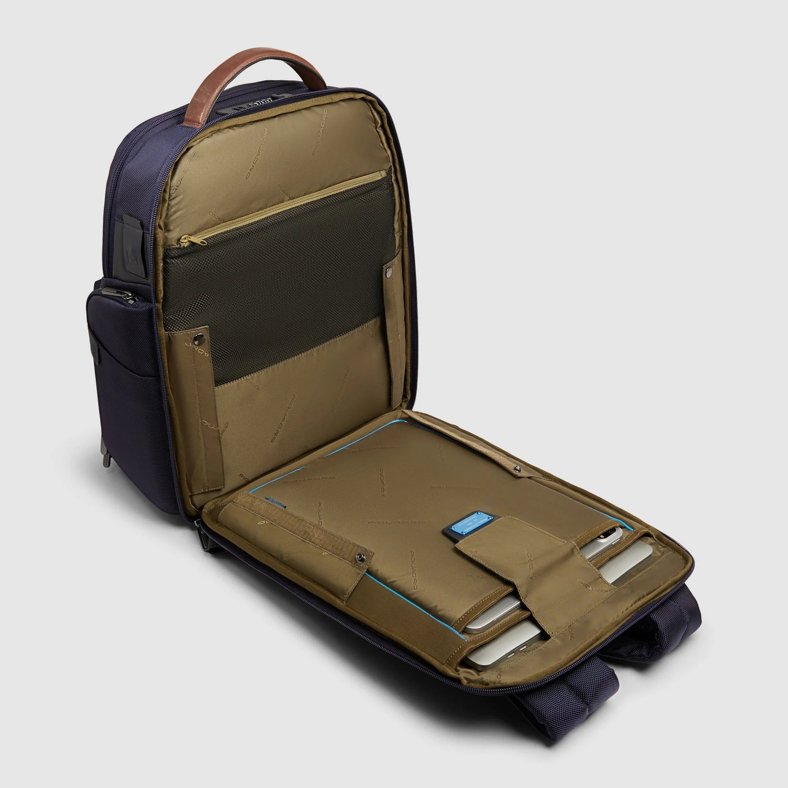 Рюкзак для ноутбука Piquadro BRIEF2 BagMotic/Blue-Tabacco