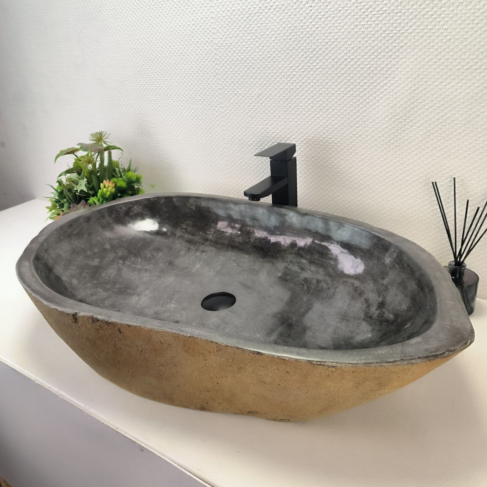 Раковина из речного камня RS-63641 (87*50*17) 0125