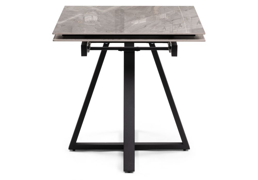 Керамический стол Силлем 120(180)х80х77 dyna fantasico grey / черный