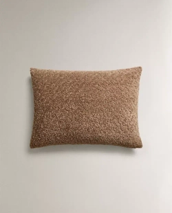 ZARA HOME НАВОЛОЧКА ДЛЯ ДЕКОРАТИВНОЙ ПОДУШКИ ИЗ ИСКУССТВЕННОЙ ШЕРСТИ, КОРИЧНЕВЫЙ