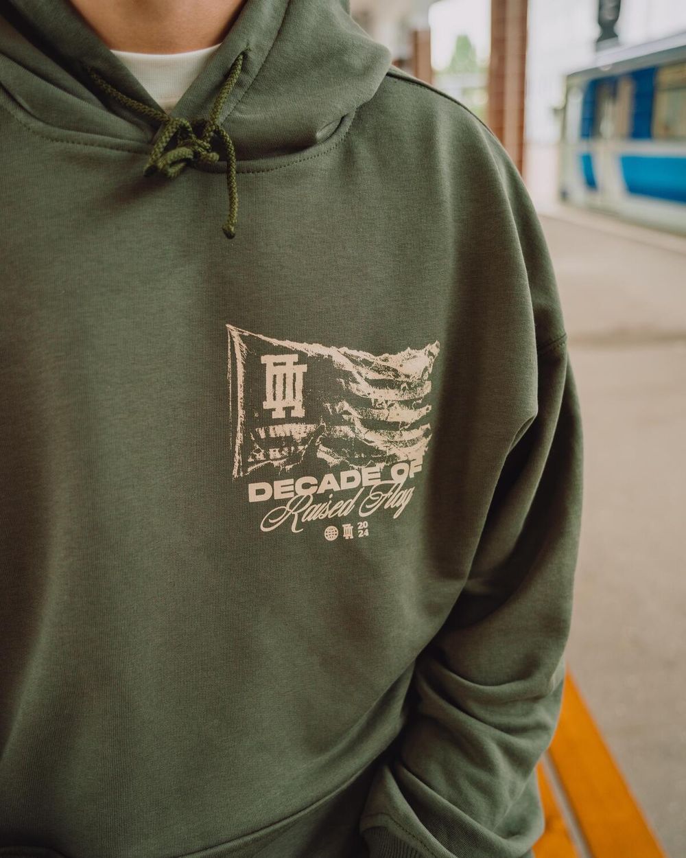 Худи Подполье Flag хаки