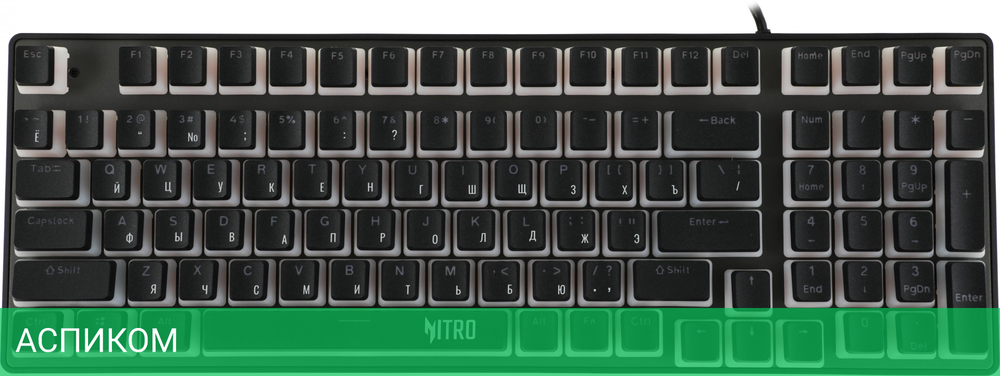 Клавиатура Acer Nitro OKW303 черный (ZL.KBDCC.01D)