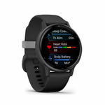 Смарт  часы Garmin Vivoactive 5 черные с серым безелем и силиконовым ремешком