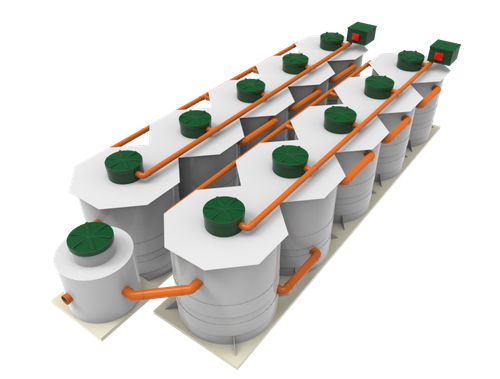 Станция биологической очистки Коло Веси Kolo lima 250/ 50000 л. в сутки / 250 чел. (2000x2000x2445см;) - арт.560258