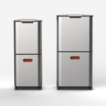 Контейнер для мусора с двумя баками totem compact, 40 л, нержавеющая сталь