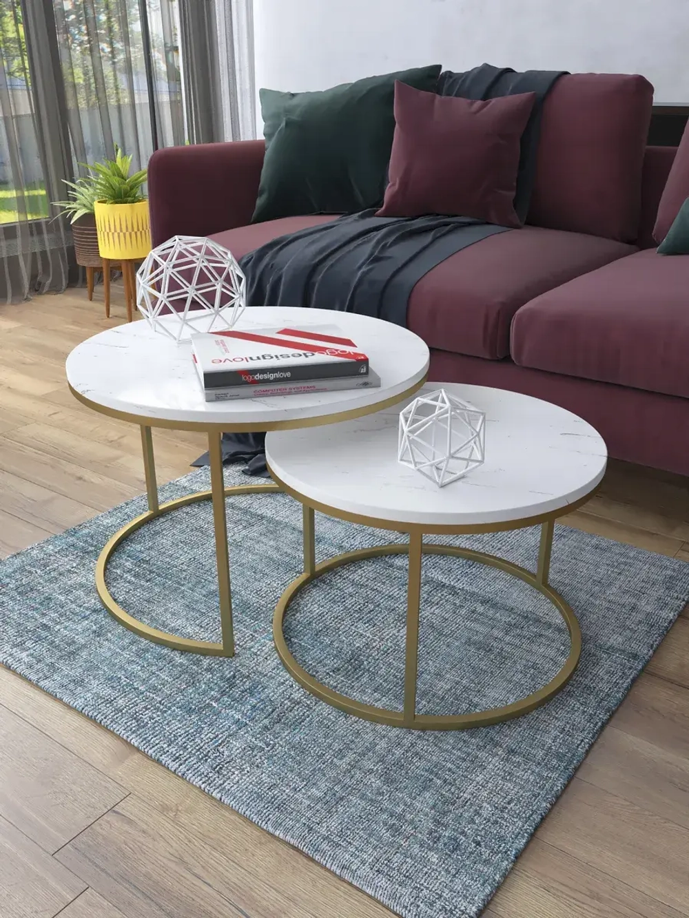 Комплект журнальных столов Акцент - ЗСБГ - МДФ в ПВХ