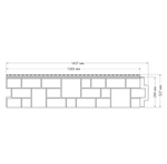 Панель фасадная Grand Line Я-фасад Екатерининский камень Бронза 1407х327 мм