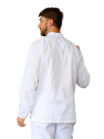 Блуза медицинская мужская Доктор стиль Олимп с асимметричной застежкой, белый, 52