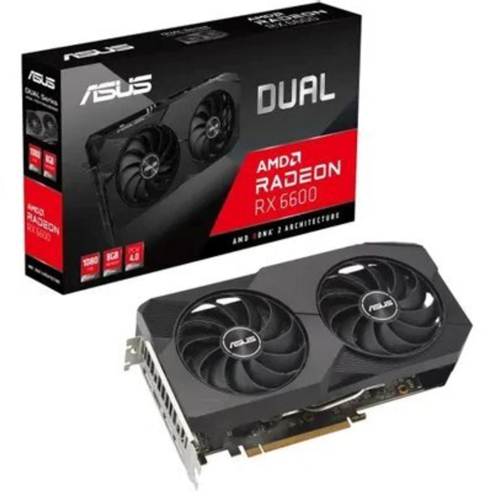 Видеокарта ASUS AMD Radeon RX 6600 8Gb DUAL-RX6600-8G-V2