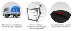 Емкость пищевая в обрешетке ЭкоПром TR 4500 л. вертикальная (215x215x178см;синий) - арт.555716
