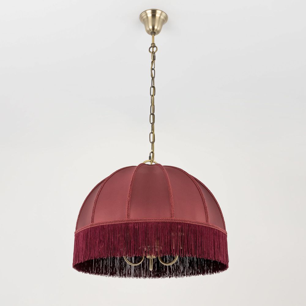 Citilux Базель CL407133 Люстра подвесная с бордовым абажуром