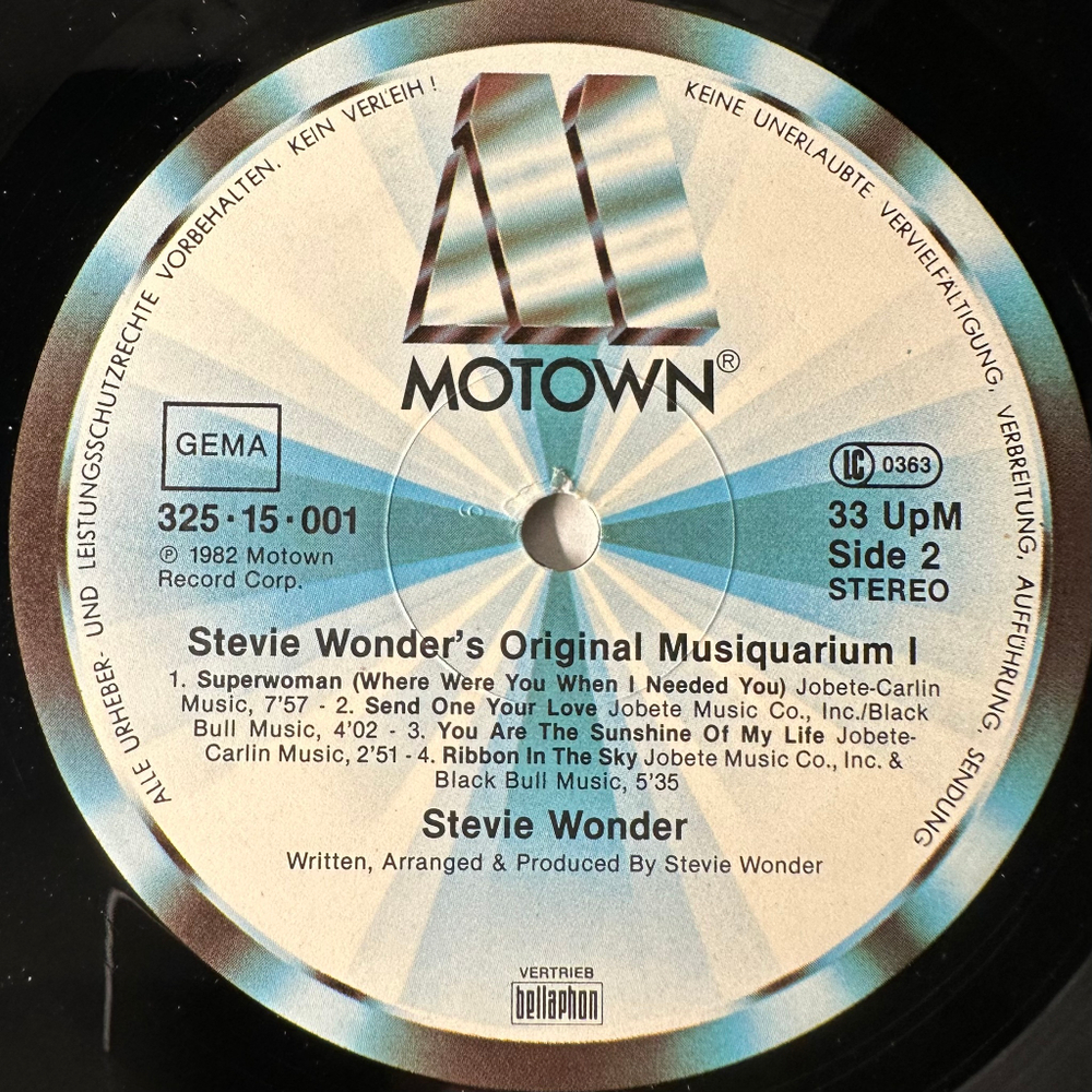 Stevie Wonder ‎– Stevie Wonder's Original Musiquarium 1 2LP (Германия 1982г.)