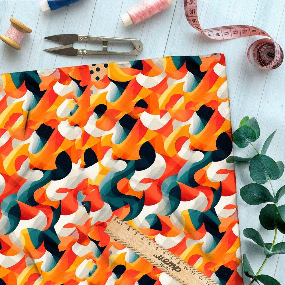 Ткань Ниагара Софт ретро вдохновение