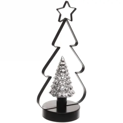 Сувенир с подсветкой «Волшебная ёлочка» 15*32 см, чёрный